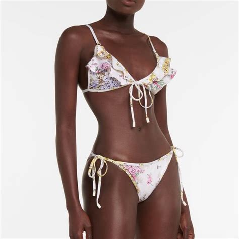 Zimmermann Swim Nwt Zimmerman Jude Ruffle Frill Triangle Bikini Set