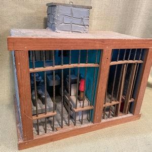 Vintage Outsider Folk Art Jail Cell Diorama, Prison Art - Etsy