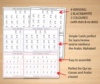 48 Arabic Alphabet Practice Cards, عربى by Maryam Creative | TPT