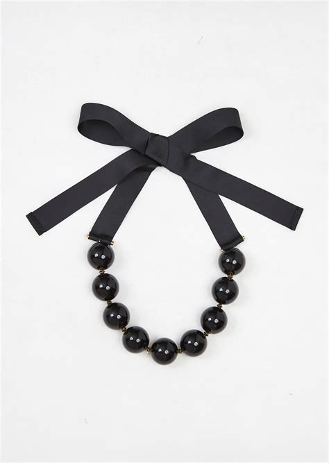 Collier Bella Noir Grosses Perles Tara Jarmon