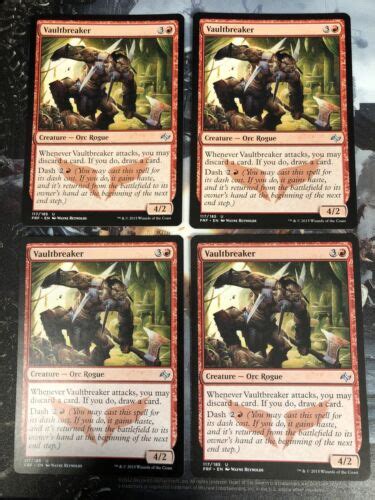 4x Vaultbreaker Fate Reforged Nm Mtg Magic The Gathering X4 Mke Ebay