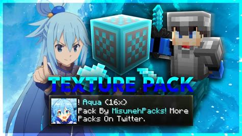 Aqua 16x ANIME Themed Minecraft BEDWARS PVP Texture Pack YouTube