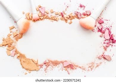 Nude Colored Makeup Powder Brushes Isolated Stock Photo Shutterstock