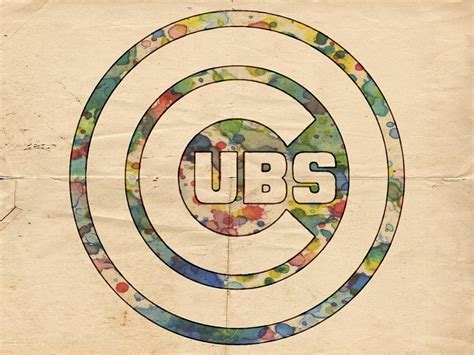 Chicago Cubs Vintage Logo Painting by Florian Rodarte