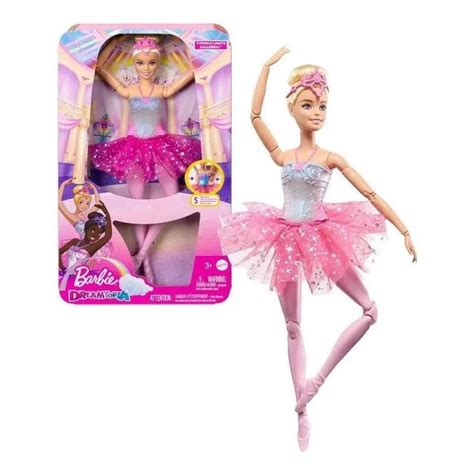 Boneca Barbie Fantasy Bailarina Articulada Luxo Luz Mattel Hlc25