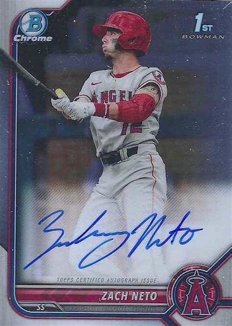 Zach Neto Bowman Draft Cda Zn Chrome Dp Auto St Price Guide