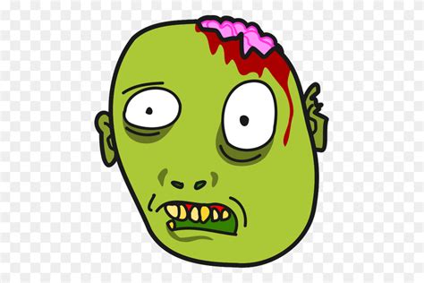 Mq Head Zombie Brain Green - Zombie Brains Clipart - FlyClipart