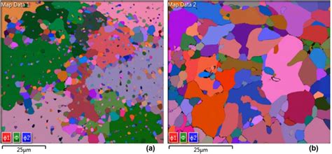 Ebsd Euler Maps Obtained From Ni Ge In A The M Sieve