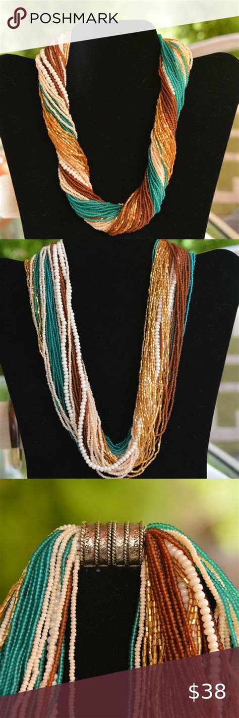 Vintage Multi Stranded Twisted Beaded Necklace Beautiful Necklaces