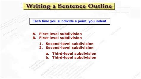 Writing a Sentence Outline (Screencast) - Wisc-Online OER