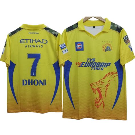 Chennai Super Kings 2024 Ms Dhoni Jersey IPL Jersey, 10/26/2023