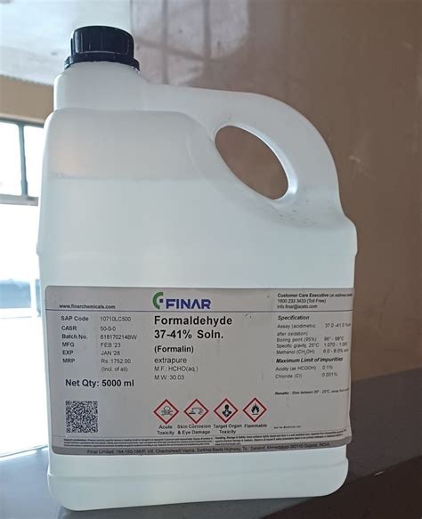 FORMALDEHYDE 37 Liquid For Surface Disinfectant At Rs 35 Kg In Ahmedabad