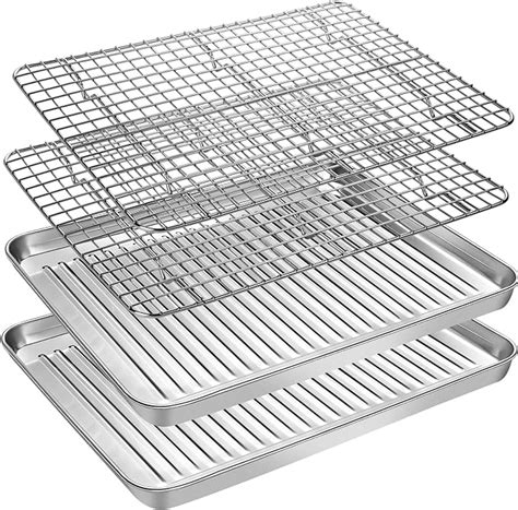 Amazon Baking Sheet Tray With Cooling Rack Set 2 Pans 2 Racks