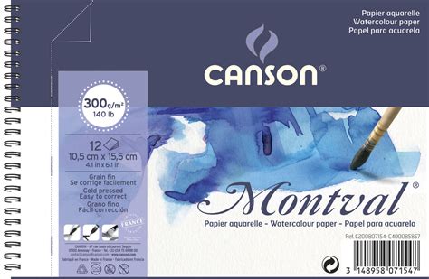 Bloc Canson Montval Espiral Grano Fino 300g 12 Hojas Todas Las