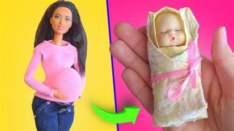 DIY Pregnant Doll Hacks and Crafts / clothes for pregnant Barbie and ...
