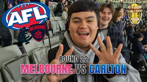 Afl Game Day Vlog Melbourne Vs Carlton [round 22 2023] Youtube