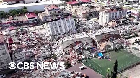 Drone Shows Quake Devastation In Turkey Youtube