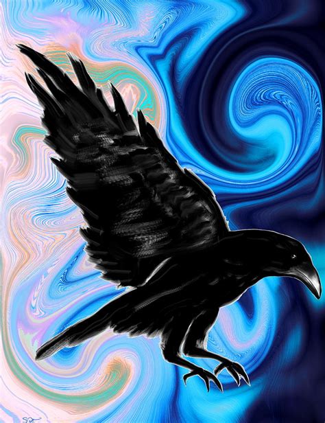 Abstract Crow Painting