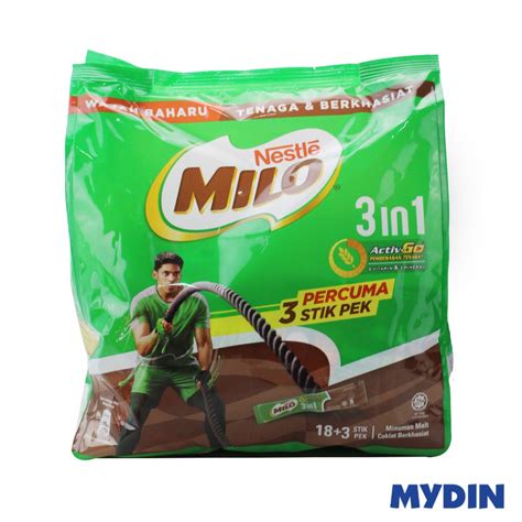 Nestle Milo 3 In 1 Activ Go Chocolate Malt Drink 18 3 Sticks