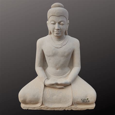 White Gautam Buddha Statue 60" : Buy Best Idol - The Stone Studio