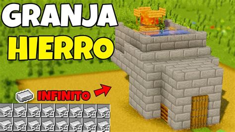 Granja De Hierro F Cil Y Eficiente Lingotes P H Para Minecraft