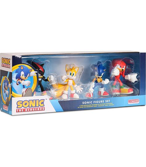 Set Colección Sonic 4 Figuras 9 cm Sonic Shadow Knuckles y Tails