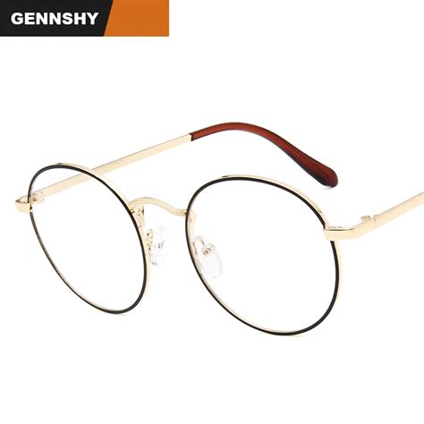 2018 Korean Metal Eyeglasses Frame Retro Round Optical Frame Vintage Brand Design Alloy Frame