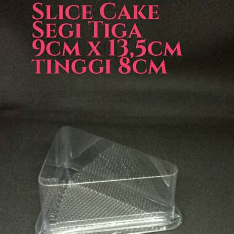 Jual Kotak Kue Mika Slice Cake Segitiga Isi Set Atas Bawah Shopee