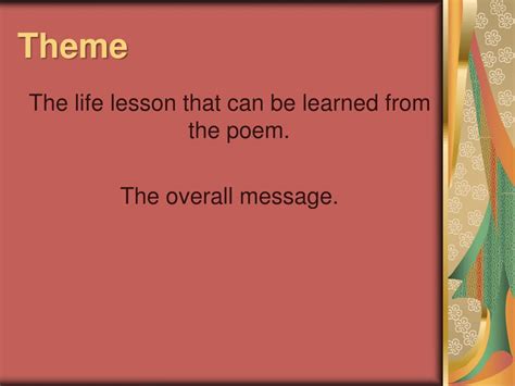 PPT - Topic and Theme Poetry Day 3 PowerPoint Presentation, free download - ID:2687441