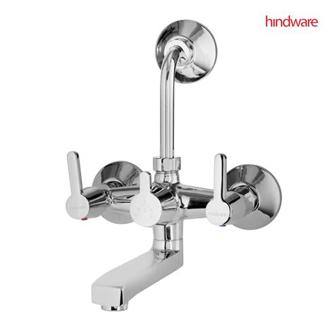 Hindware F390020cp Wall Mixer With Provision For Overhead Shower With