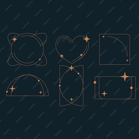 Модные линейные элементы устанавливают минималистские рамки и границы с ...