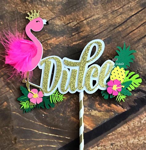 Flamingo Cake Topper Flamingo Cake Topper Custom Cupcake Toppers Cake Banner Topper