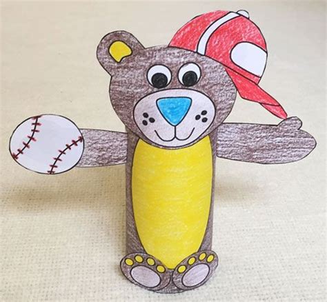 Summer Sport Bear Tp Roll Craft Crafts Bear Crafts Fun Snacks For Kids