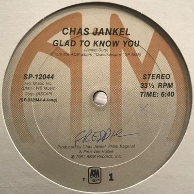 Glad To Know You Ai No Corrida Chas Jankel RECORD STATION レコード