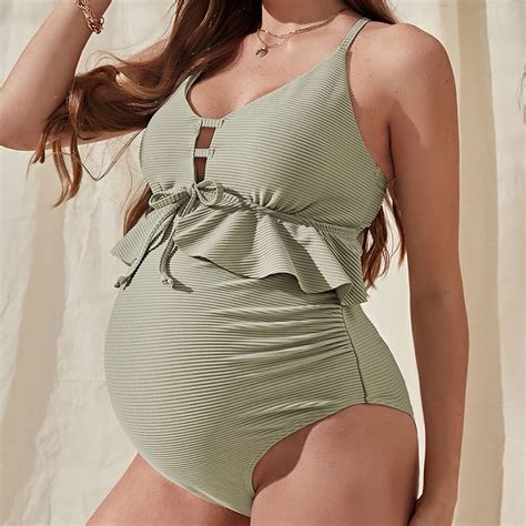 Maternity One Piece Swimsuit Bikini Laced Up Triangle Sexy Beach Swimsuit Shopee Philippines