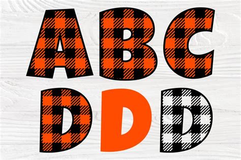 Buffalo Plaid SVG Plaid Alphabet Svg Fonts Plaid Letters 562563