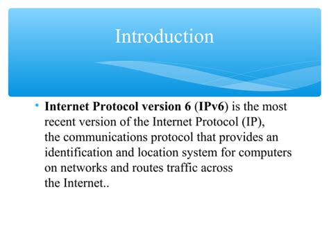 Ipv6 Next Generation Protocol Ppt