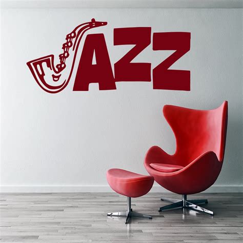 Wall Decal Jazz Sign Saxophone Music Studio Design Jazz Clubs Art