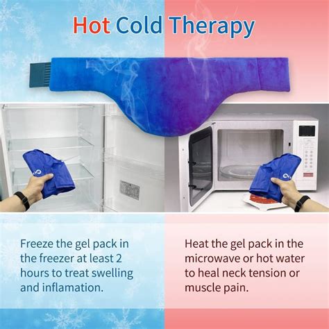 Reusable Neck Ice Pack Wrap Hot Cold Compression For Pain Relief And Swelling 18 2 X 8 9