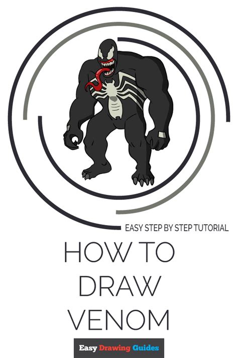 How to Draw Venom - Really Easy Drawing Tutorial