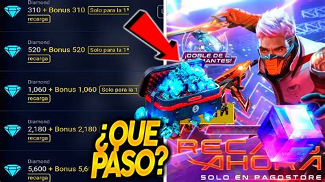 FECHA BONUS DOBLE RECARGA DIAMANTES FREE FIRE Pagostore FEBRERO 2023