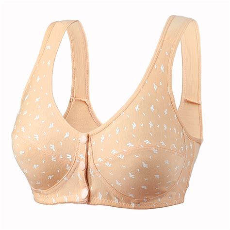 Hfnxid Front Closure Bras for Women Button Shaping Cup Bralettes Full