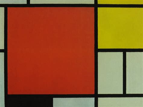 Vintage Piet Mondrian Poster Composition In Red Yellow Blue Etsy