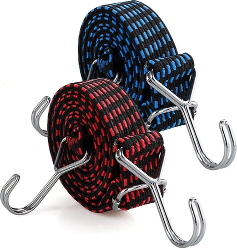 Bungee Cords With Hooks Adjustable Elastic Heavy Duty Straps Rope 4