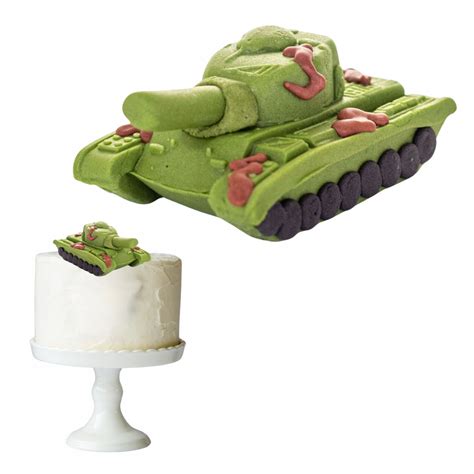 FIGURKA CUKROWA NA TORT DEKORACJA CZOŁG TANK 8x3cm 10484149592 Allegro pl