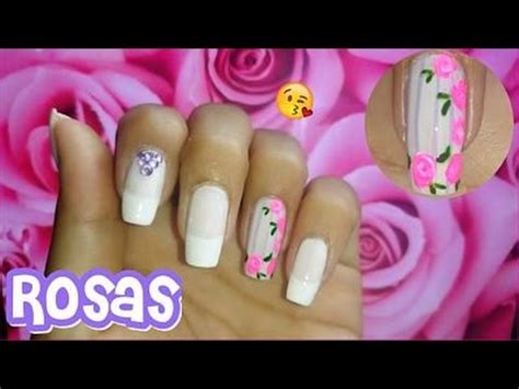 DECORACION DE UÑAS ROSAS ROSES NAIL ART Andy Lo YouTube