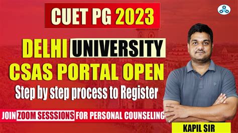 Du Pg Csas Portal Open Step By Step Process To Register Delhi