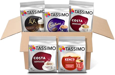 Tassimo Variety Box Costa Kenco Cadbury L OR Coffee Pods Pack Of 5