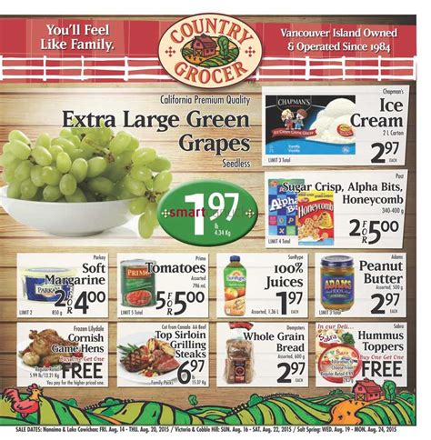 Country Grocer Flyer August To