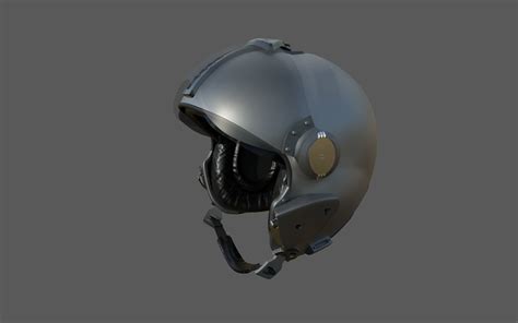 Msa Gallet La100 Jet Pilot Flight Helmet 3d Model Cgtrader